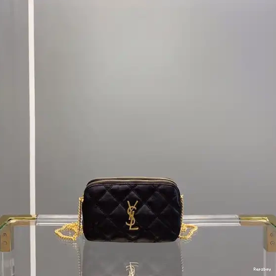 Repladies REP BECKY YSL DOUBLE-ZIP IN POUCH QUILTED LAMBSKIN 0519